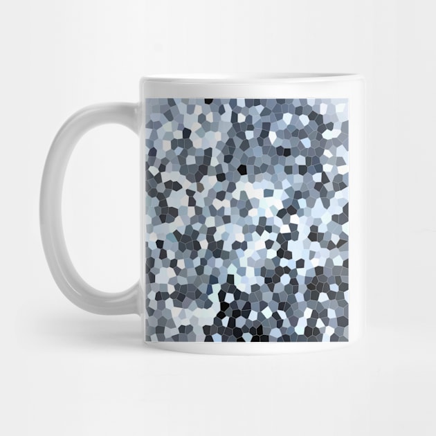 Blue Geometric Confetti Pour by Elizabeth Karlson Art